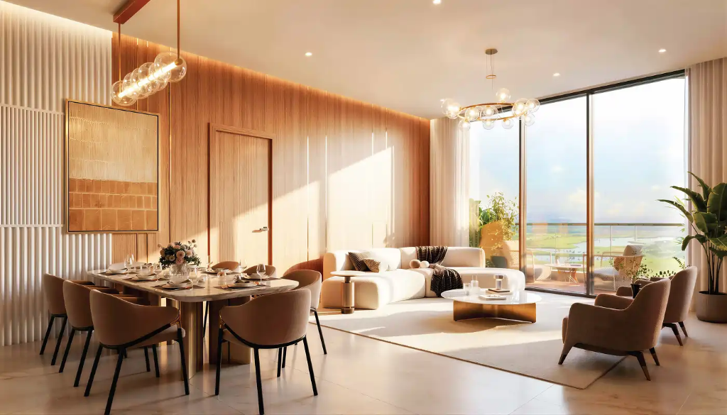 Curated dining room luxury flat